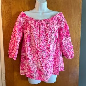 Lilly Pulitzer off the shoulder Top Size XL
